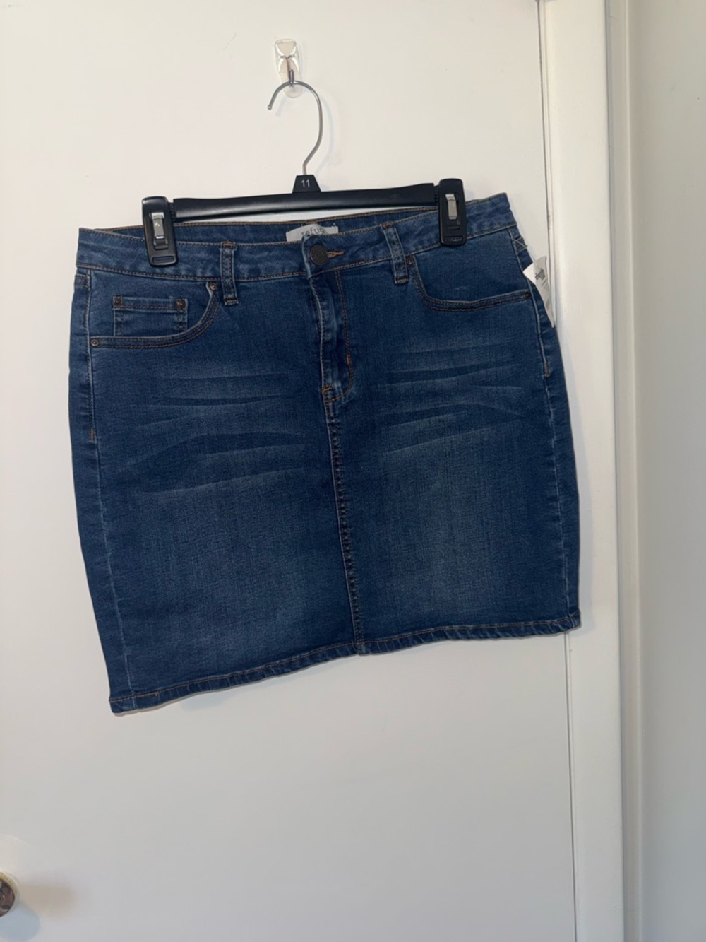 Charlotte Russe Dark Blue Denim Mini Skirt